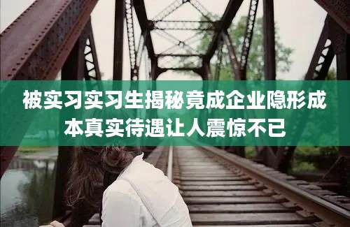 被实习实习生揭秘竟成企业隐形成本真实待遇让人震惊不已