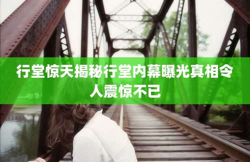 行堂惊天揭秘行堂内幕曝光真相令人震惊不已