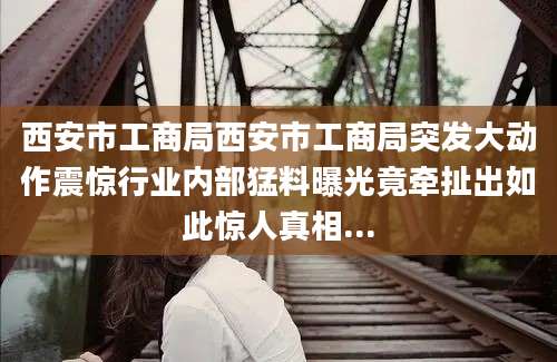 西安市工商局西安市工商局突发大动作震惊行业内部猛料曝光竟牵扯出如此惊人真相...