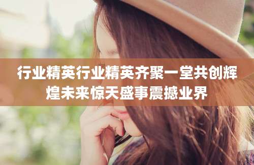 行业精英行业精英齐聚一堂共创辉煌未来惊天盛事震撼业界