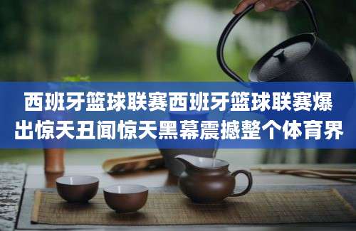 西班牙篮球联赛西班牙篮球联赛爆出惊天丑闻惊天黑幕震撼整个体育界