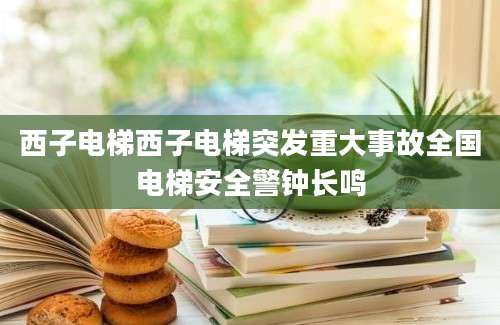 西子电梯西子电梯突发重大事故全国电梯安全警钟长鸣