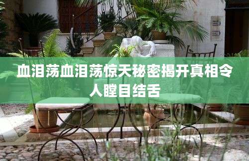 血泪荡血泪荡惊天秘密揭开真相令人瞠目结舌