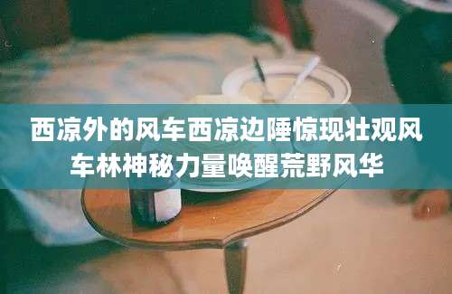西凉外的风车西凉边陲惊现壮观风车林神秘力量唤醒荒野风华