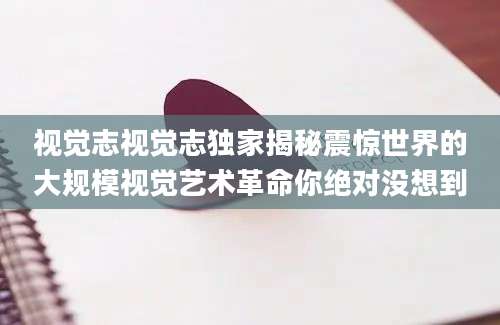 视觉志视觉志独家揭秘震惊世界的大规模视觉艺术革命你绝对没想到
