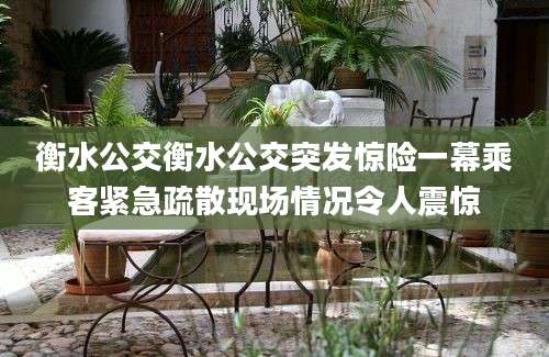 衡水公交衡水公交突发惊险一幕乘客紧急疏散现场情况令人震惊