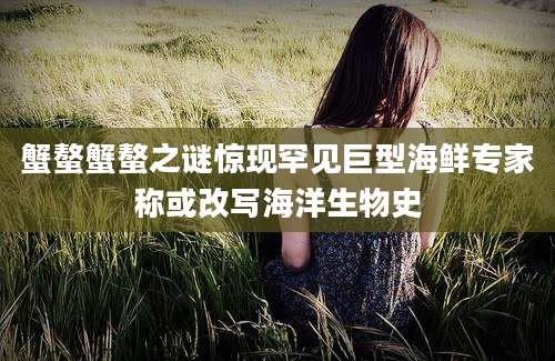 蟹螯蟹螯之谜惊现罕见巨型海鲜专家称或改写海洋生物史