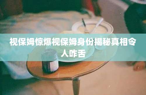 视保姆惊爆视保姆身份揭秘真相令人咋舌