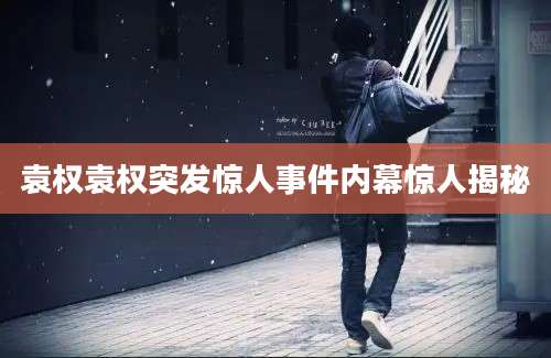 袁权袁权突发惊人事件内幕惊人揭秘
