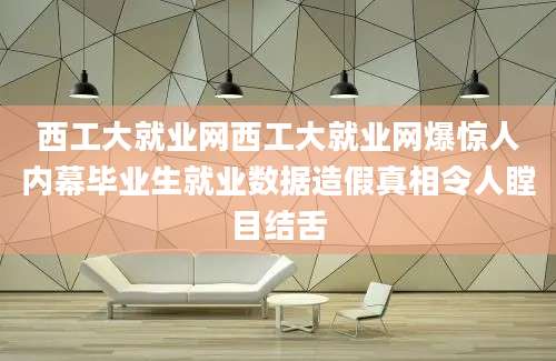 西工大就业网西工大就业网爆惊人内幕毕业生就业数据造假真相令人瞠目结舌