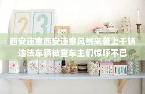 西安违章西安违章风暴来袭上千辆违法车辆被查车主们惊呼不已