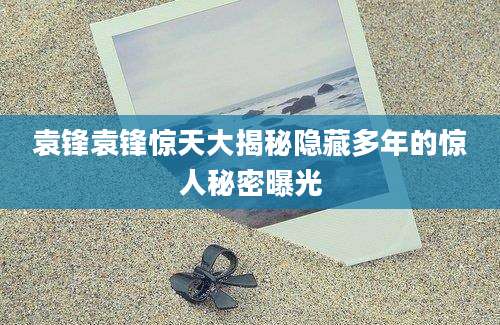 袁锋袁锋惊天大揭秘隐藏多年的惊人秘密曝光