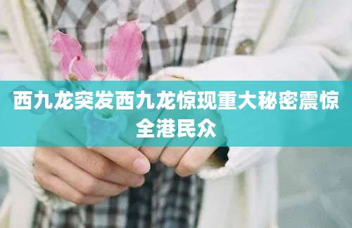 西九龙突发西九龙惊现重大秘密震惊全港民众