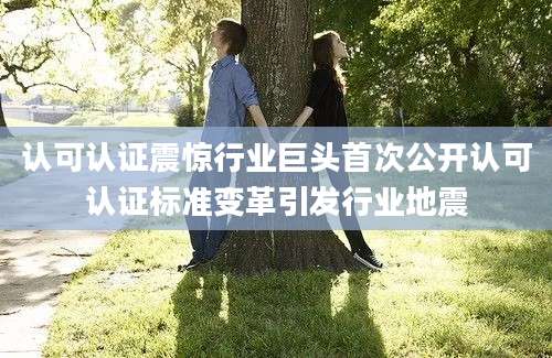 认可认证震惊行业巨头首次公开认可认证标准变革引发行业地震