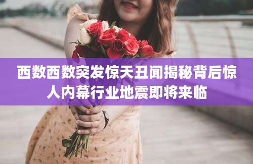 西数西数突发惊天丑闻揭秘背后惊人内幕行业地震即将来临