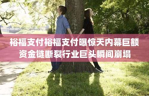 裕福支付裕福支付曝惊天内幕巨额资金链断裂行业巨头瞬间崩塌