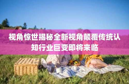 视角惊世揭秘全新视角颠覆传统认知行业巨变即将来临