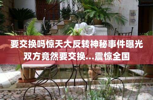 要交换吗惊天大反转神秘事件曝光双方竟然要交换...震惊全国