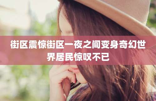 街区震惊街区一夜之间变身奇幻世界居民惊叹不已