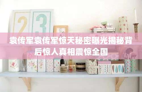 袁传军袁传军惊天秘密曝光揭秘背后惊人真相震惊全国