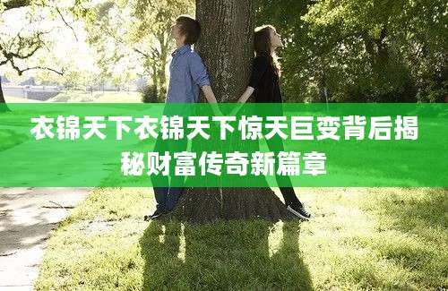 衣锦天下衣锦天下惊天巨变背后揭秘财富传奇新篇章