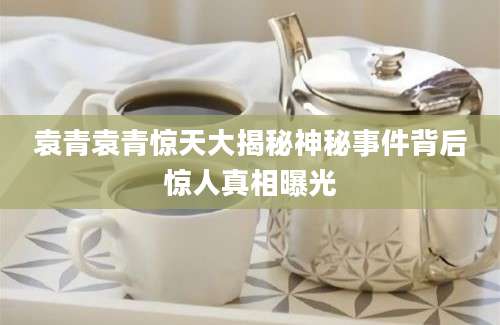 袁青袁青惊天大揭秘神秘事件背后惊人真相曝光