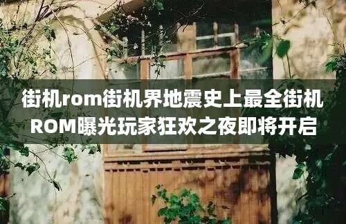 街机rom街机界地震史上最全街机ROM曝光玩家狂欢之夜即将开启