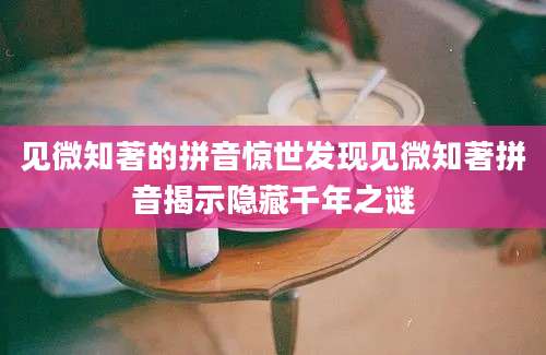 见微知著的拼音惊世发现见微知著拼音揭示隐藏千年之谜