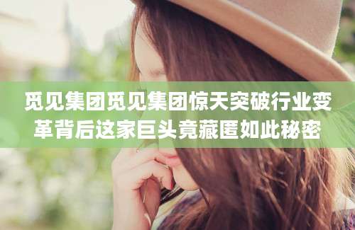 觅见集团觅见集团惊天突破行业变革背后这家巨头竟藏匿如此秘密