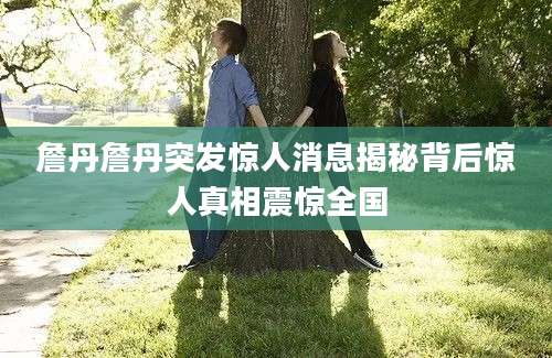 詹丹詹丹突发惊人消息揭秘背后惊人真相震惊全国