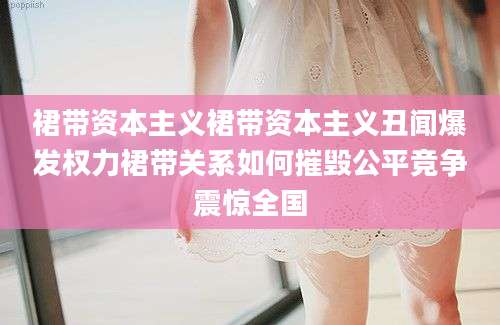 裙带资本主义裙带资本主义丑闻爆发权力裙带关系如何摧毁公平竞争震惊全国