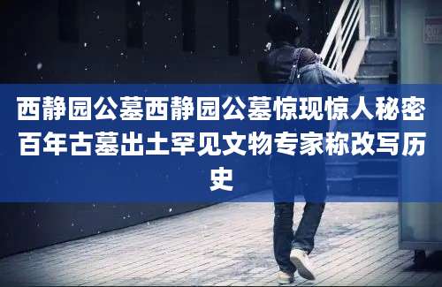 西静园公墓西静园公墓惊现惊人秘密百年古墓出土罕见文物专家称改写历史
