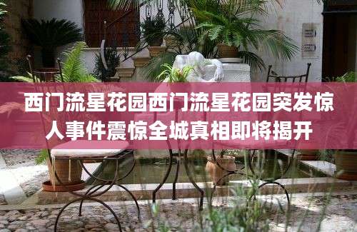 西门流星花园西门流星花园突发惊人事件震惊全城真相即将揭开