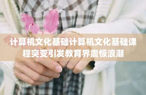 计算机文化基础计算机文化基础课程突变引发教育界震惊浪潮