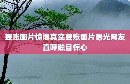 要账图片惊爆真实要账图片曝光网友直呼触目惊心