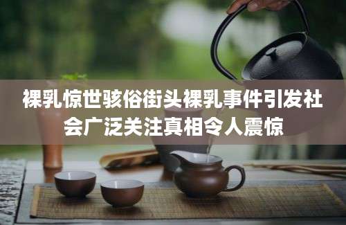 裸乳惊世骇俗街头裸乳事件引发社会广泛关注真相令人震惊