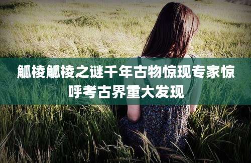 觚棱觚棱之谜千年古物惊现专家惊呼考古界重大发现