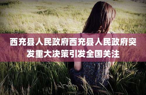 西充县人民政府西充县人民政府突发重大决策引发全国关注