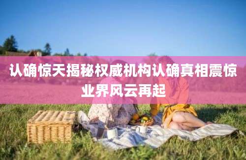 认确惊天揭秘权威机构认确真相震惊业界风云再起