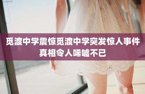 觅渡中学震惊觅渡中学突发惊人事件真相令人唏嘘不已