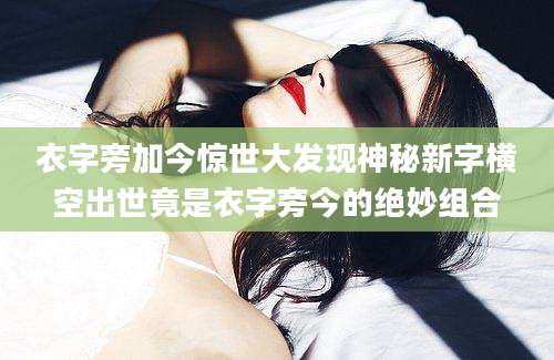 衣字旁加今惊世大发现神秘新字横空出世竟是衣字旁今的绝妙组合