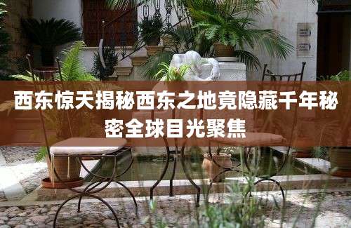 西东惊天揭秘西东之地竟隐藏千年秘密全球目光聚焦