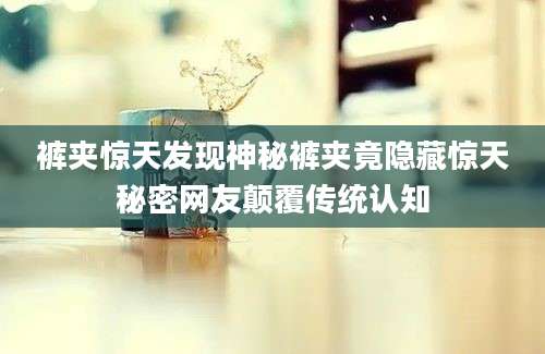 裤夹惊天发现神秘裤夹竟隐藏惊天秘密网友颠覆传统认知