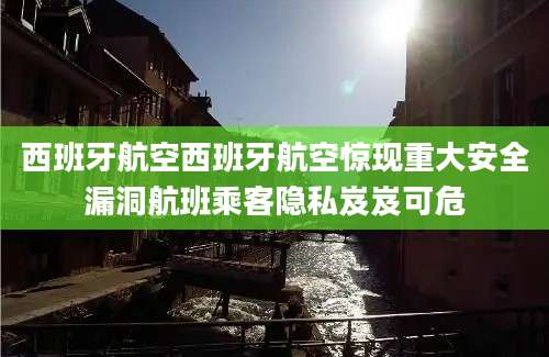 西班牙航空西班牙航空惊现重大安全漏洞航班乘客隐私岌岌可危