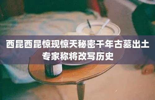 西昆西昆惊现惊天秘密千年古墓出土专家称将改写历史