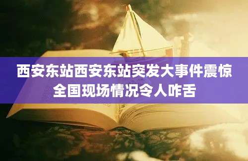 西安东站西安东站突发大事件震惊全国现场情况令人咋舌