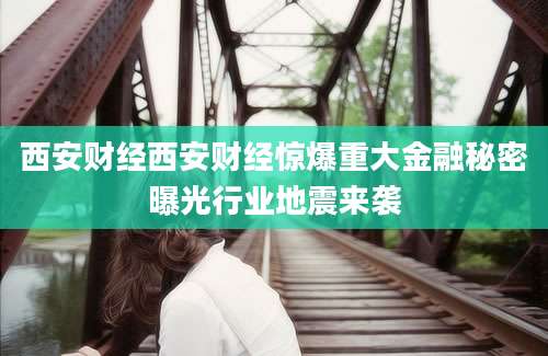西安财经西安财经惊爆重大金融秘密曝光行业地震来袭