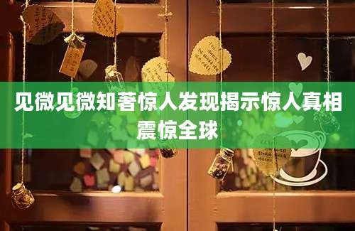 见微见微知著惊人发现揭示惊人真相震惊全球