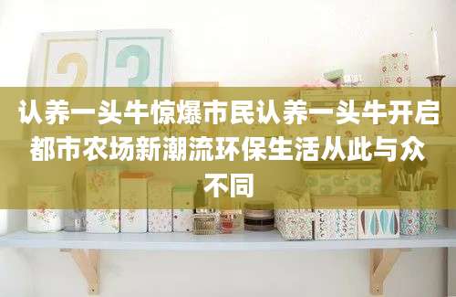 认养一头牛惊爆市民认养一头牛开启都市农场新潮流环保生活从此与众不同