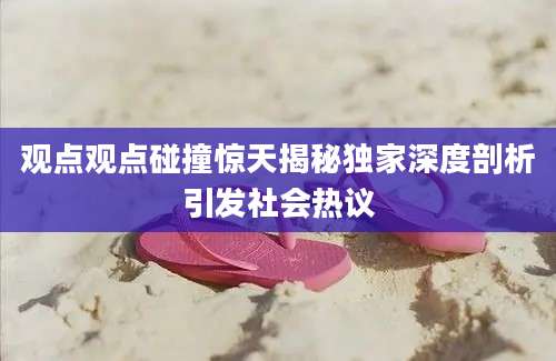 观点观点碰撞惊天揭秘独家深度剖析引发社会热议